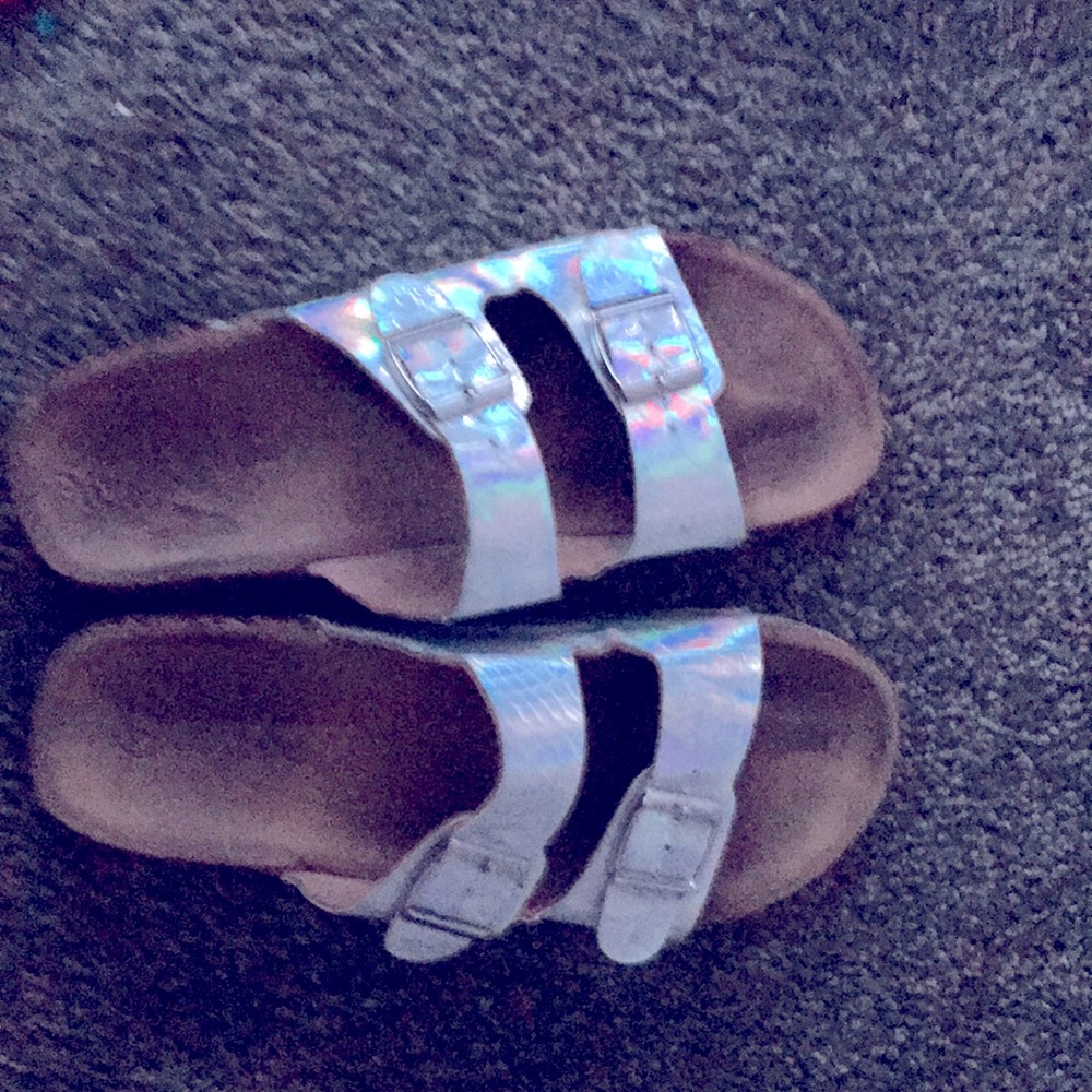 Holographic sandals